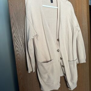 Forever 21 Cream Knit Cardigan Sweater